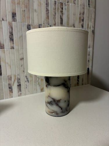 undefined review of Auríe Portable Lamp | Calacatta Viola Marble & Linen image 1 out of 2