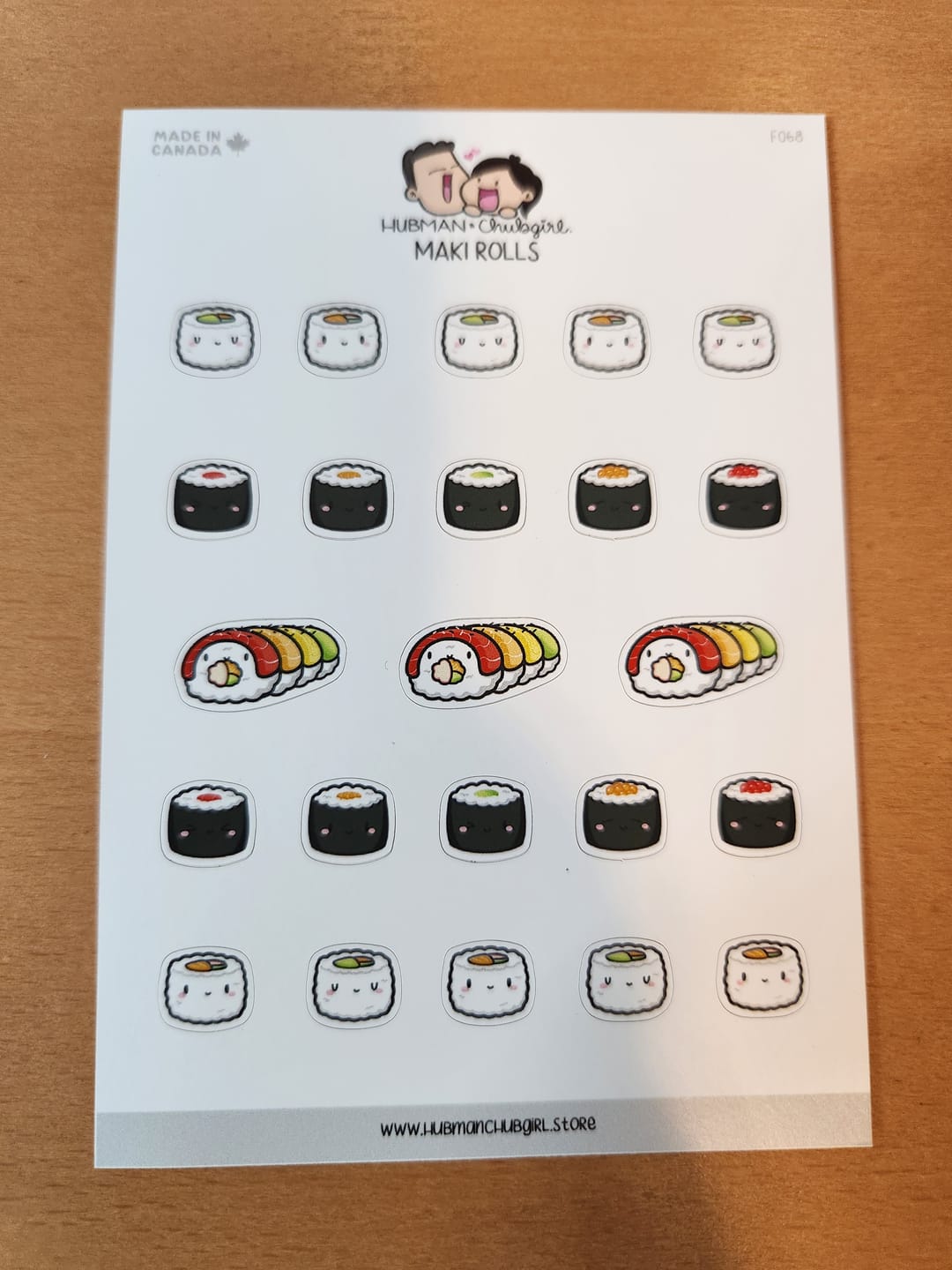 Customer photo review of Maki Rolls Planner Stickers