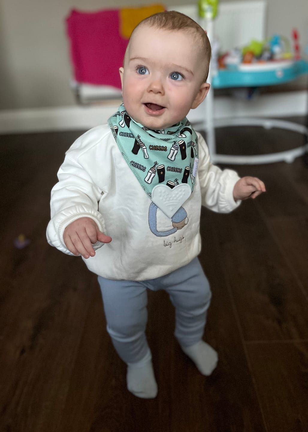 Customer photo review of Cheers Teething Bib
