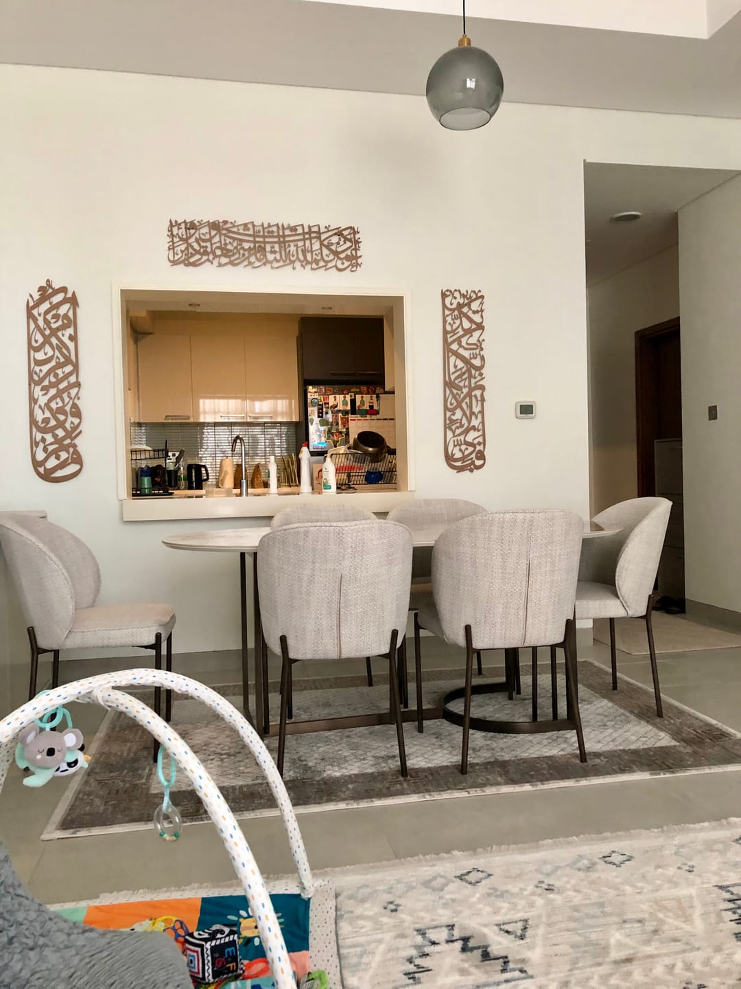 Customer photo review of Surah Rahman 13 and Surah Baqara 152 Decor Set - Metal Islamic Wall Art