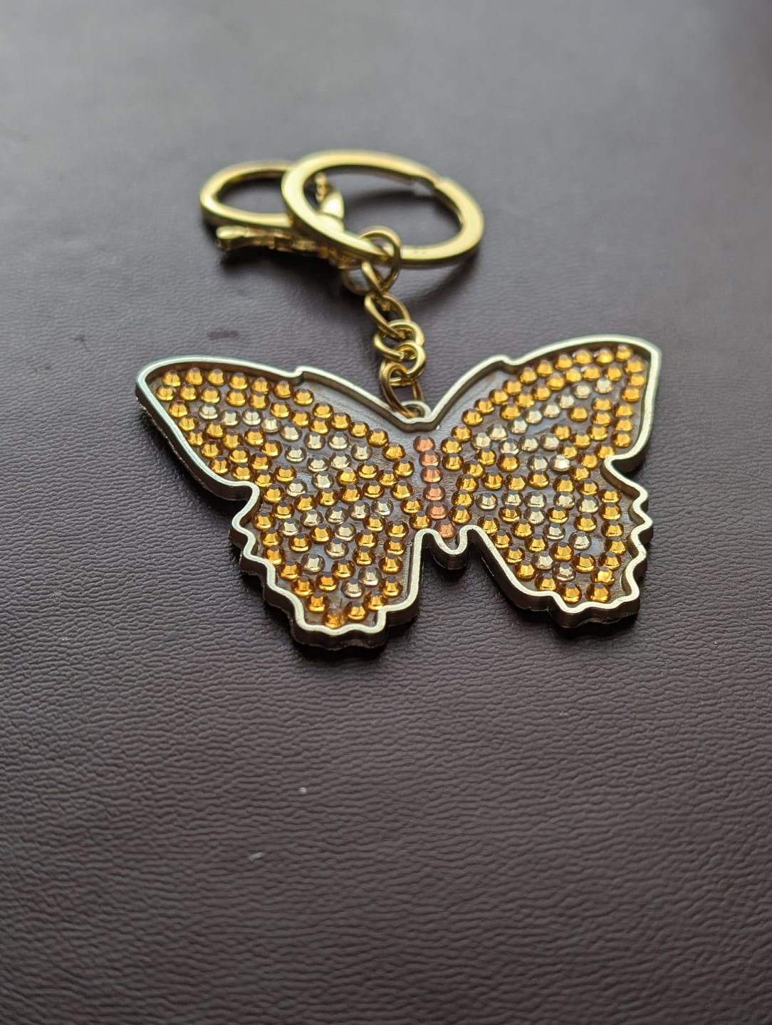 Customer photo review of Bonnie Butterfly Crystal Art Metal Keyring Kit
