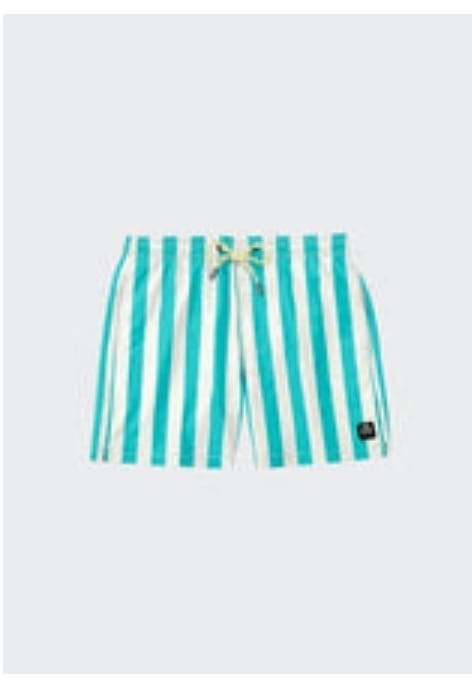Customer photo review of TURQUOISE STRIPED SWIM SHORT