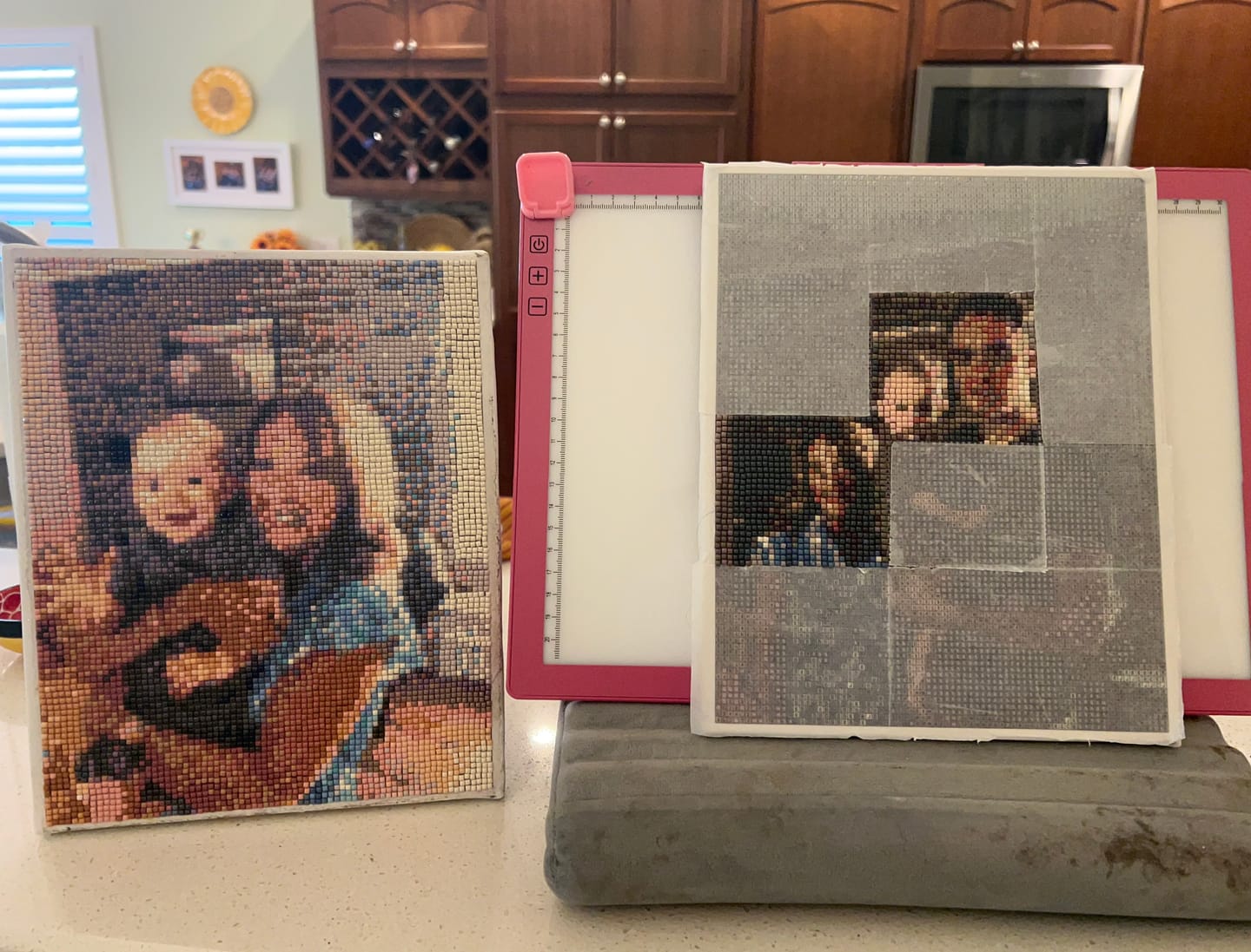 Customer photo review of Custom Diamond Painting From Your Photo