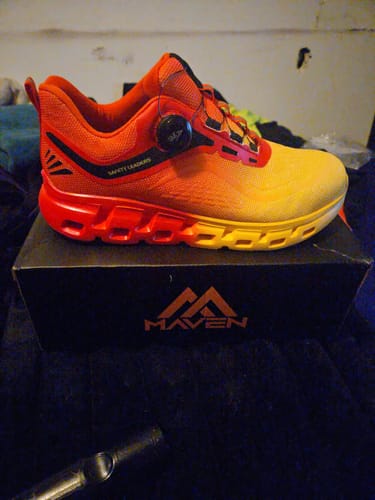 Customer photo review of Maven Knob Lacing Stylish Steel Toe Work Sneakers