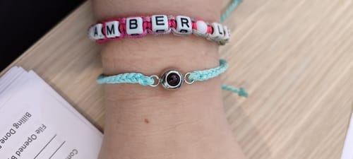 Customer photo review of Custom Photo Bracelet