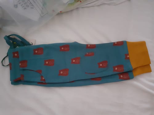 Customer photo review of Teddy Bears Organic Comfy Joggers