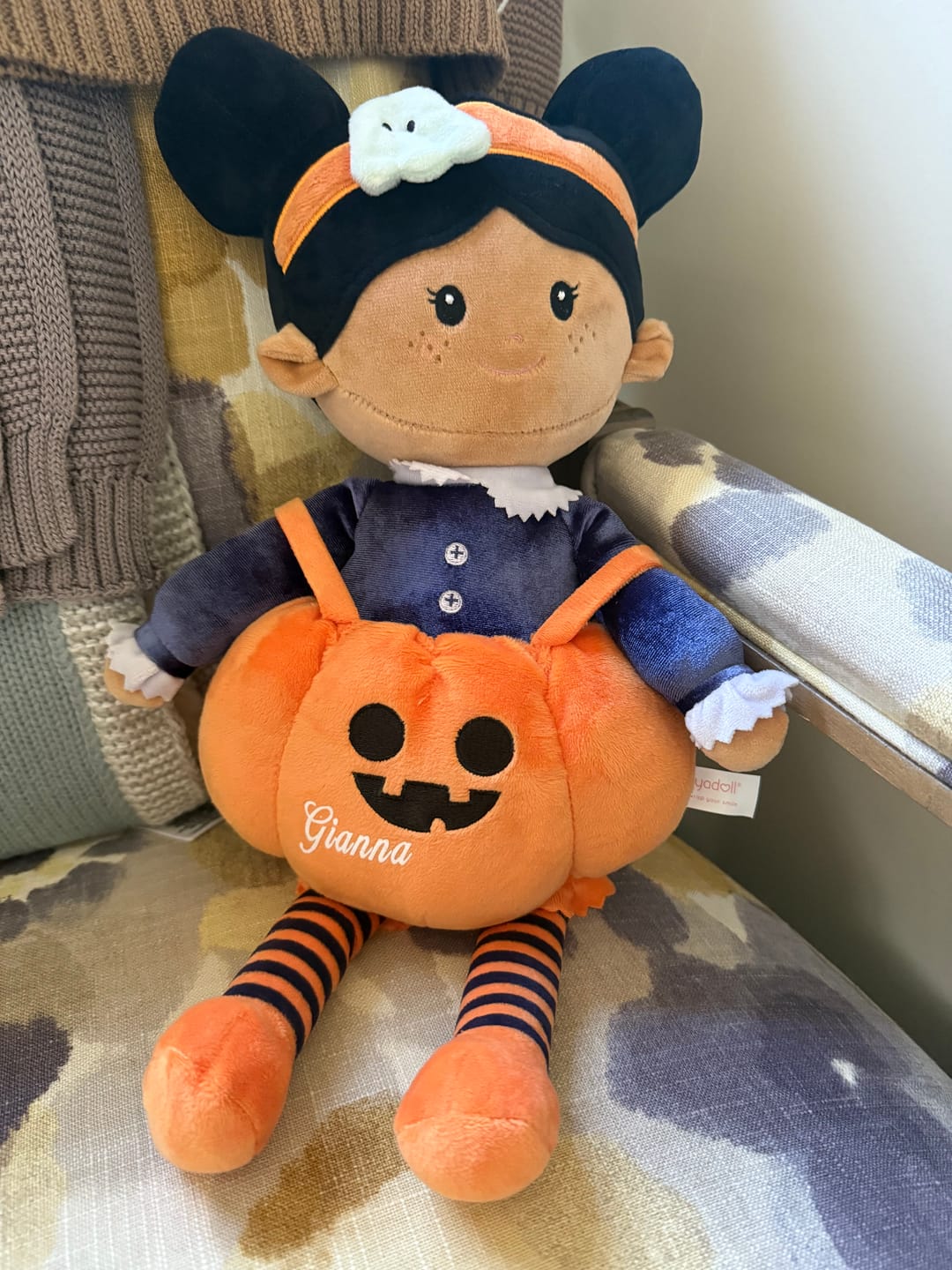 Customer photo review of Personalized Pumpkin Girl (Tanned) - Halloween Special