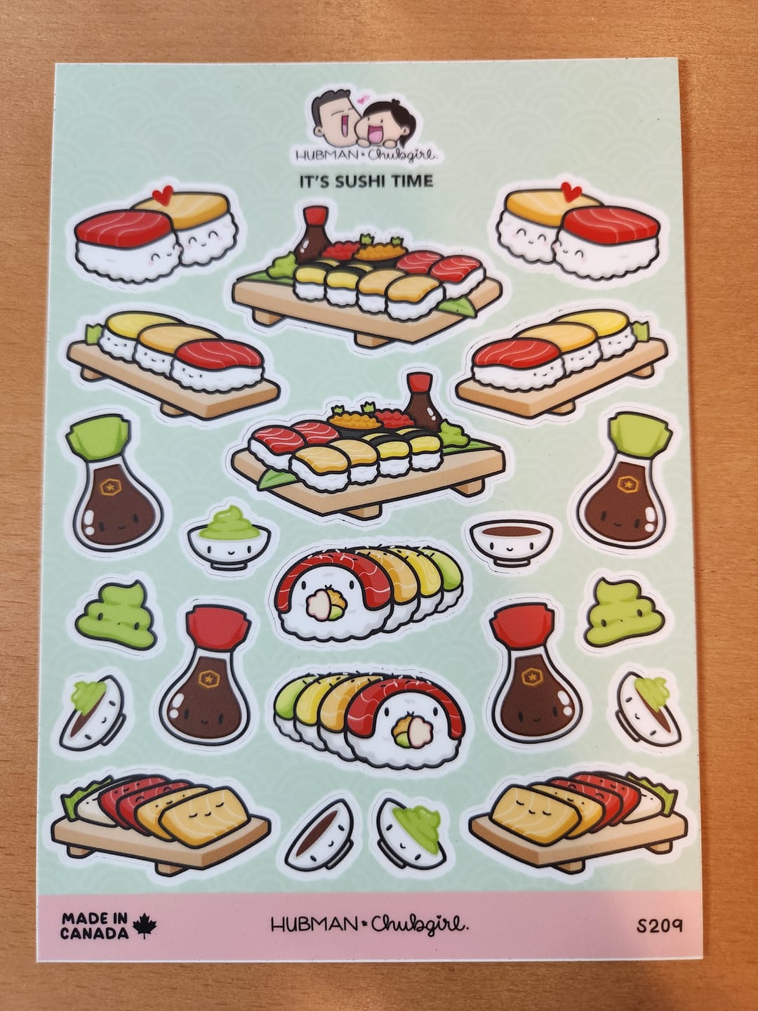 Customer photo review of Sushi Time Sticker Sheet