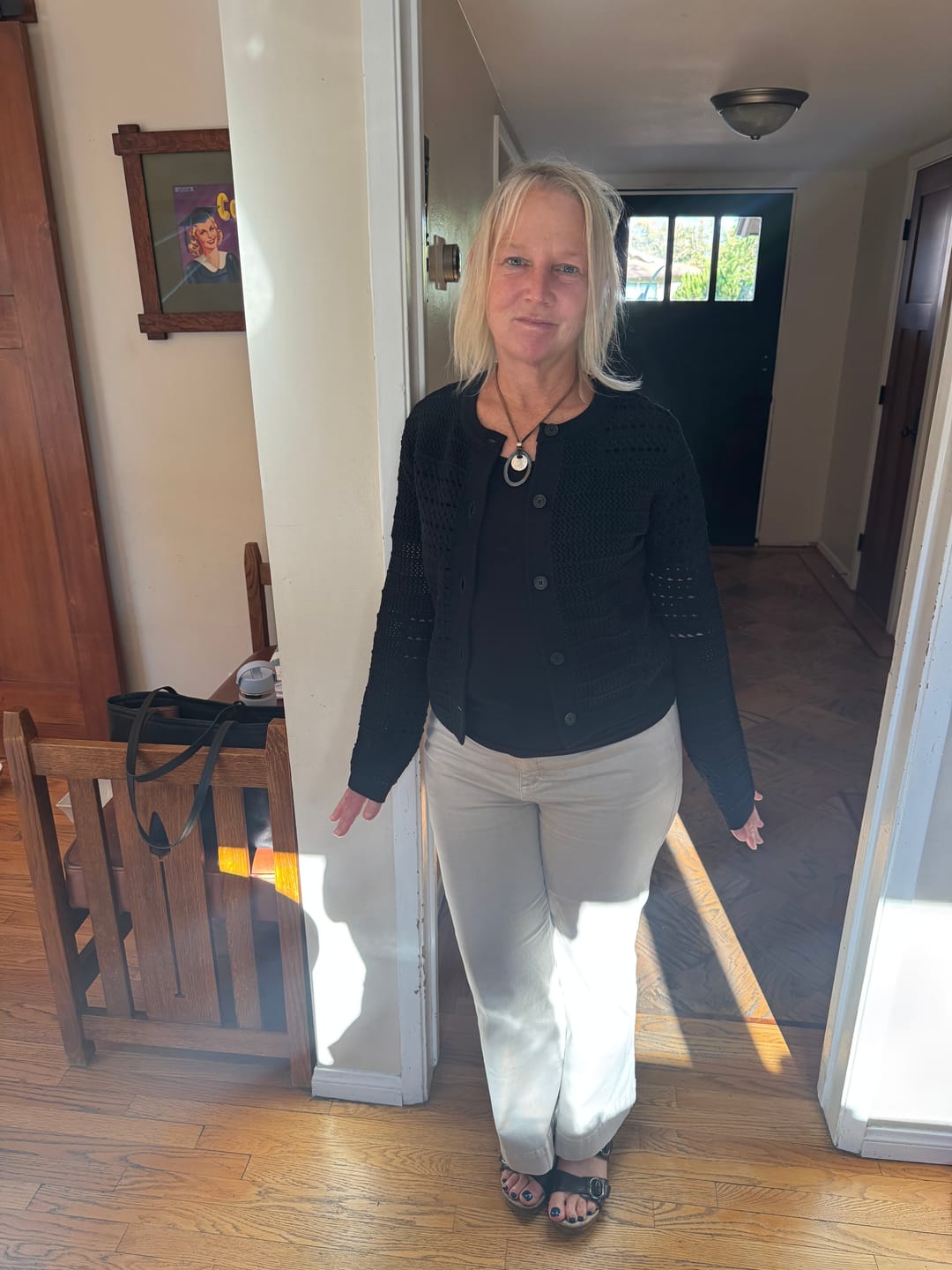Customer photo review of Zosia Cardigan - Crochet Knit :: Black