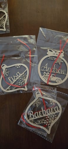 Customer photo review of Personalized Christmas Ornament