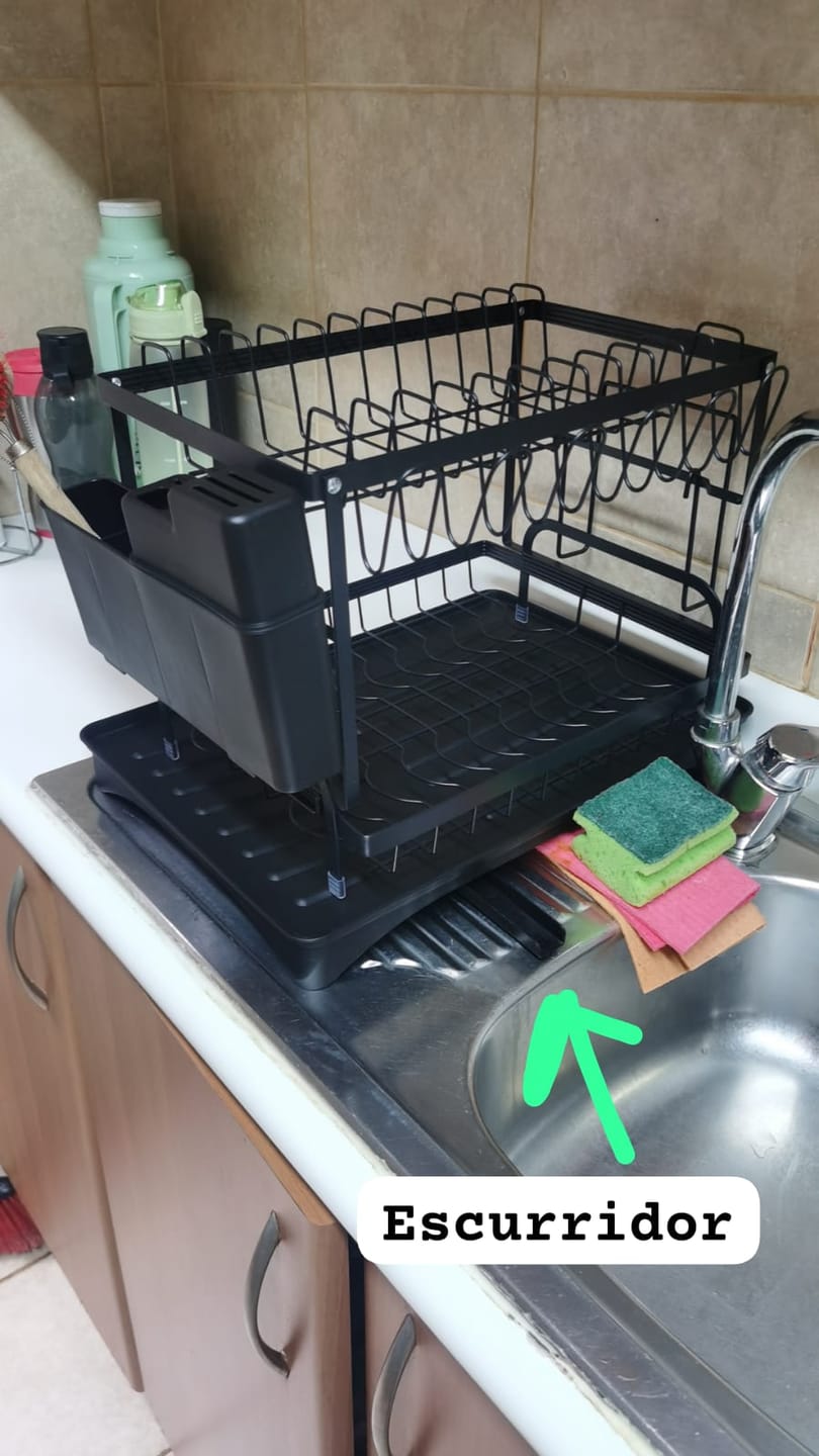 Customer photo review of Escurridor De Platos 2 Niveles Secaplatos Multifuncional