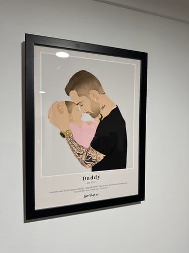 Customer photo review of Personalised Dad Poster