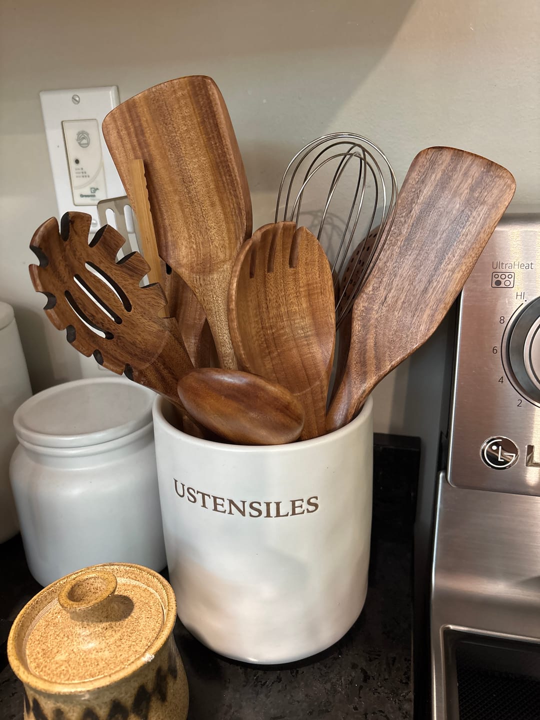 Customer photo review of 10 Piece Teak Wooden Utensil Set