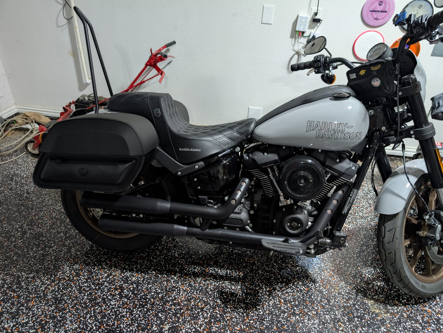 Customer photo review of 28L - Pantheon Medium Quick Mount Motorcycle Saddlebags For Harley Softail Low Rider S FXLRS