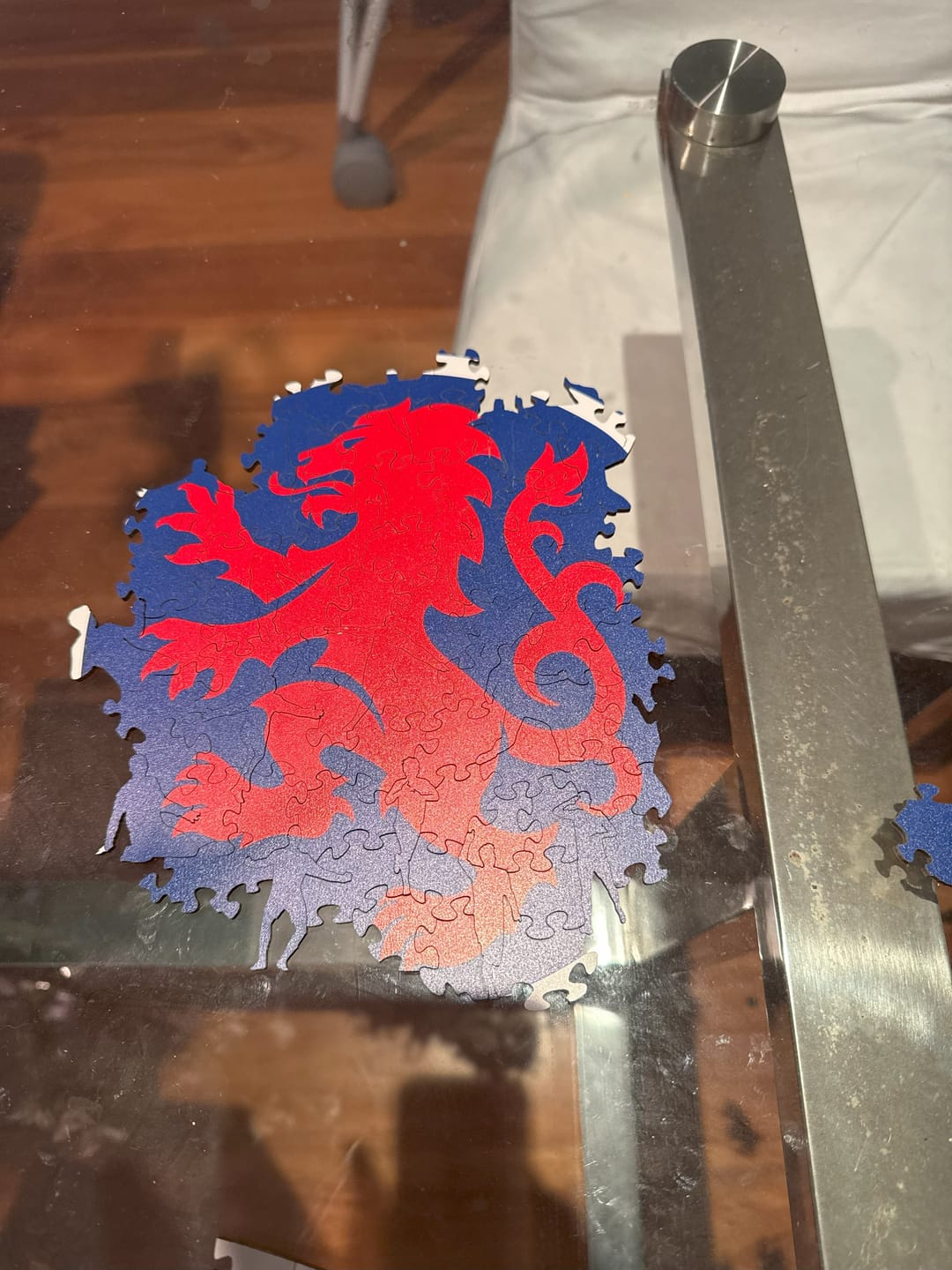 Customer photo review of Glasgow Rangers FC® Logo - Wooden Puzzle