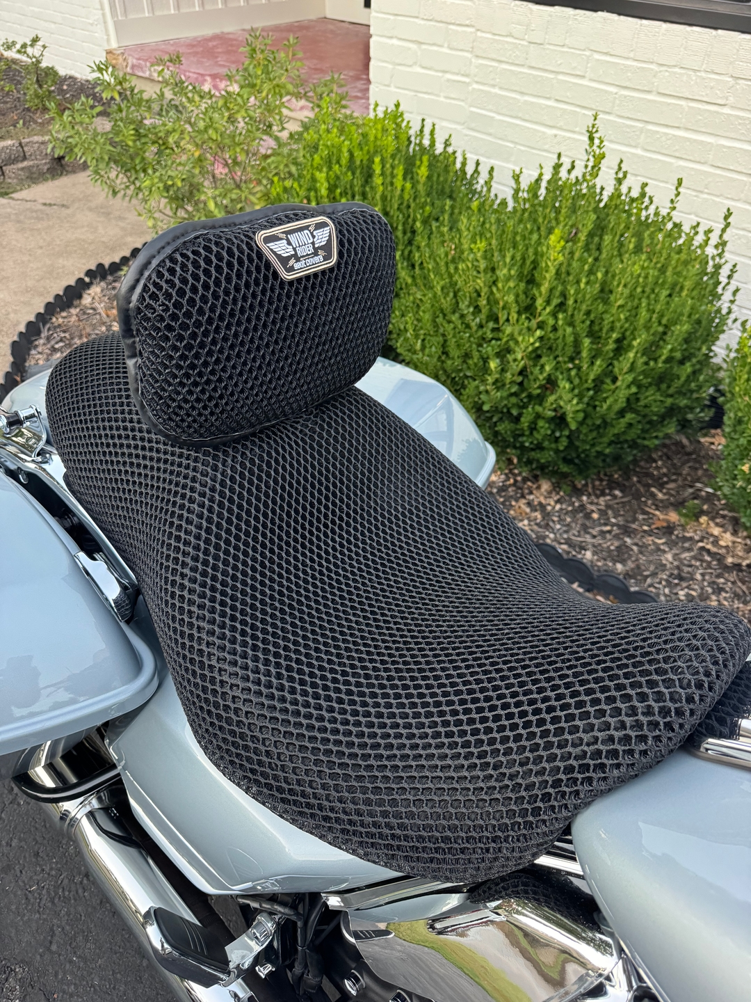 Wind Rider mesh seat cover on a Harley Davidson Street Glide
