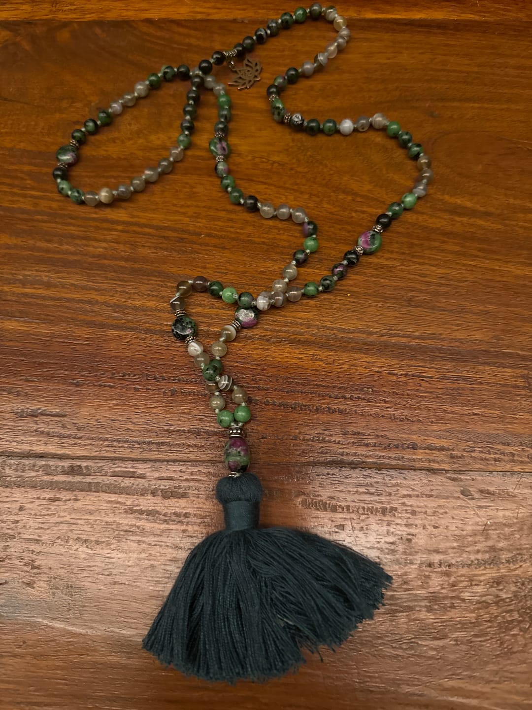 Customer photo review of Create Your Personalized Mala – Custom Gemstone Mala Beads for Meditation