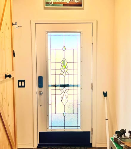 Customer photo review of Western Reflections Jameston Door Glass - 24" x 66" Frame Kit