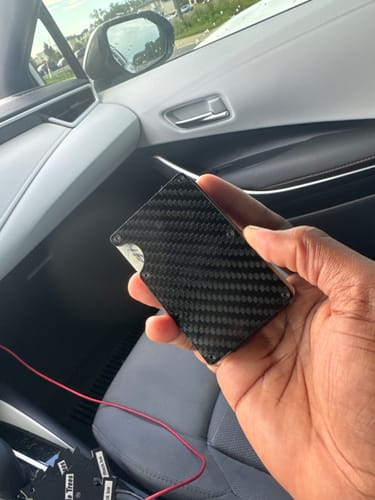 Customer photo review of ISWT TWILL CARBON WALLET