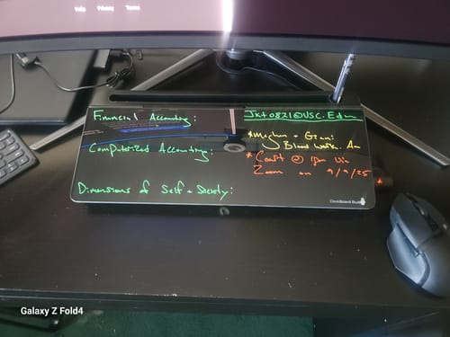 Customer photo review of Dry Erase Markers (For Black DeskBoard Buddy)
