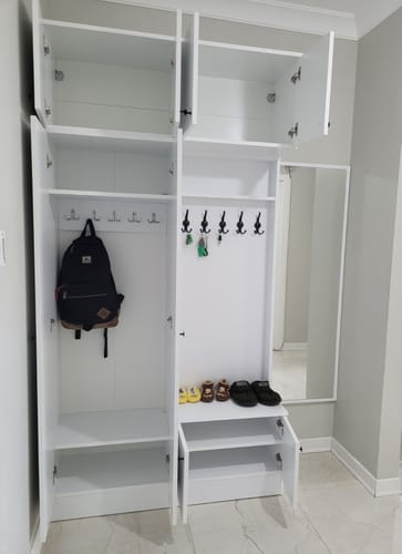 Customer photo review of Rani EA145 Modern Portmanto Askılı Ayakkabılık Vestiyer Beyaz