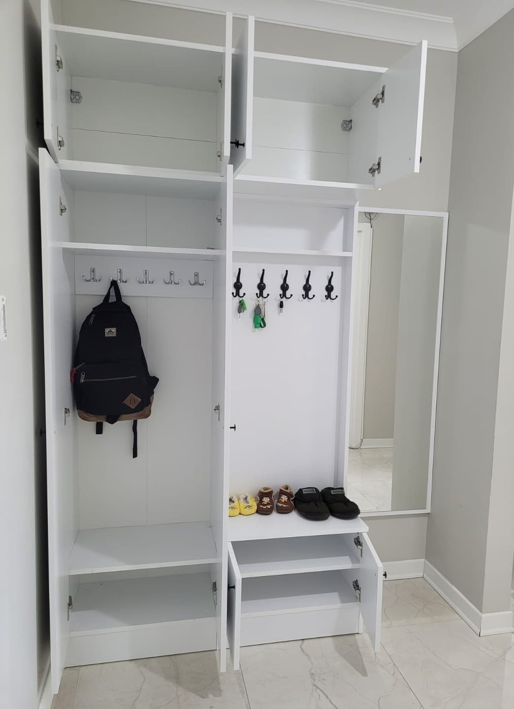 Customer photo review of Rani EA145 Modern Portmanto Askılı Ayakkabılık Vestiyer Beyaz