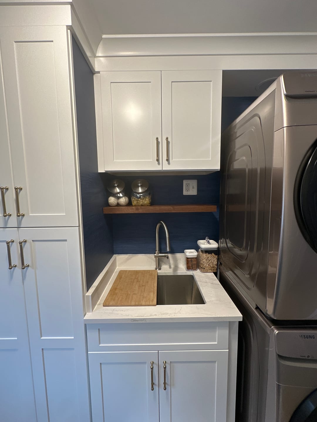Customer photo review of Walnut Floating Shelves