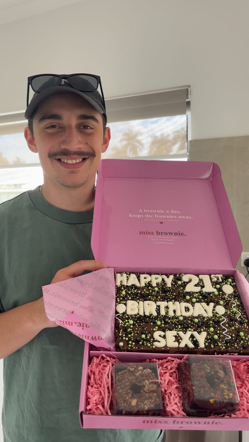 Customer photo review of Custom Birthday Brownie