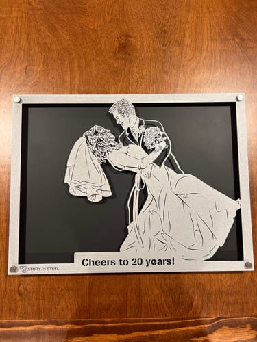 Customer photo review of Custom Metal Portrait