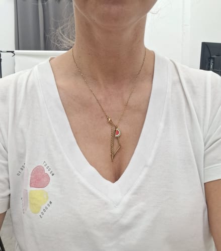 Customer photo review of Palestine Charm Necklace