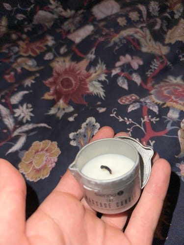 Customer photo review of The Massage Candle