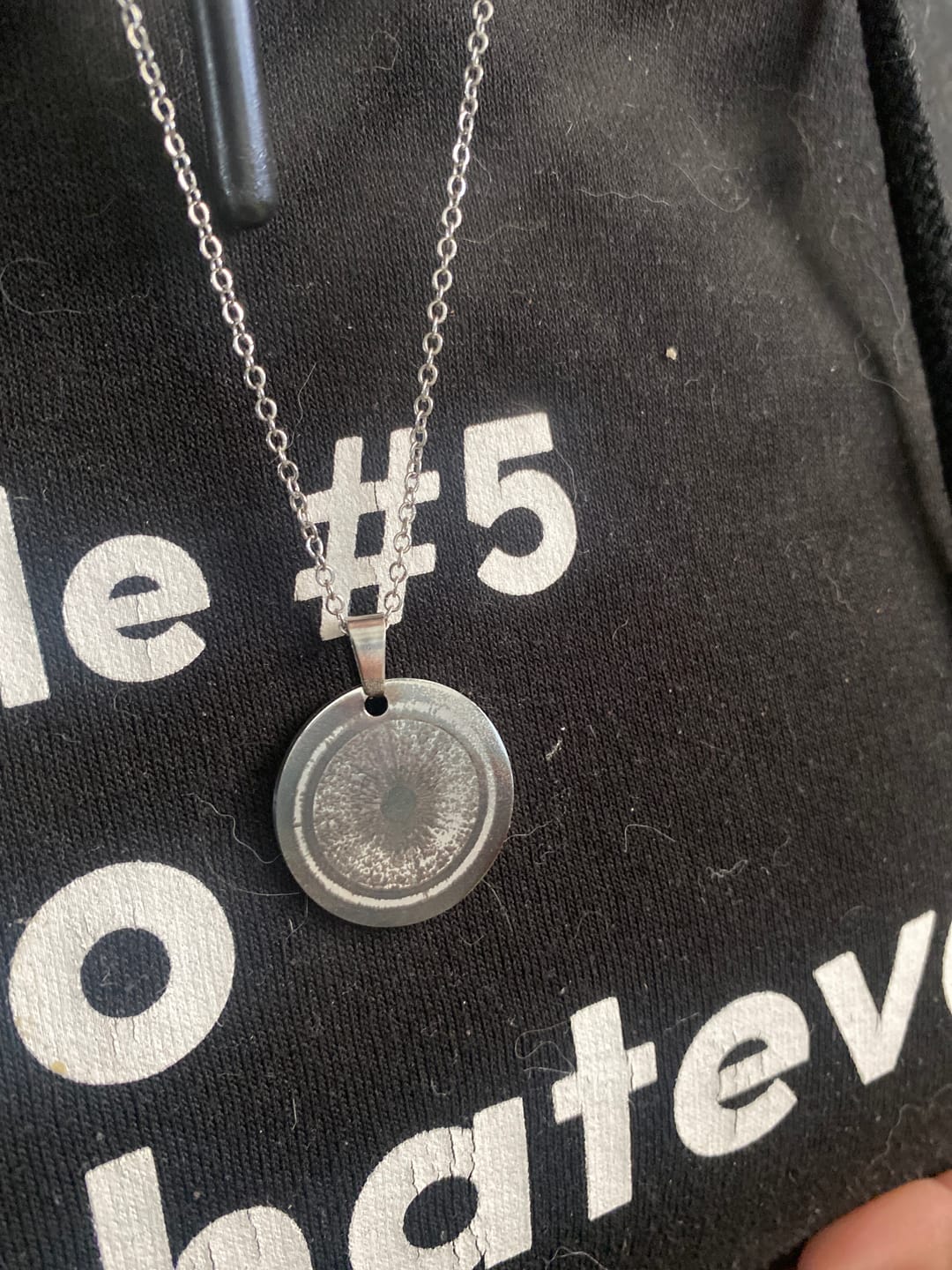 Customer photo review of Collana Cerchio Con Foto Personalizzata