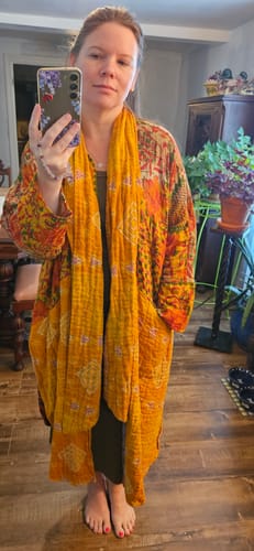 Customer photo review of Willow Kantha Coat (11288)