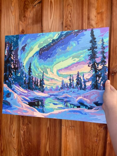 Customer photo review of Malen nach Zahlen - Nordlichter in Lappland