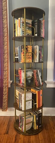 Customer photo review of Flycity 3-5 Tier Rotating Bookshelf With 360° Spinning Display