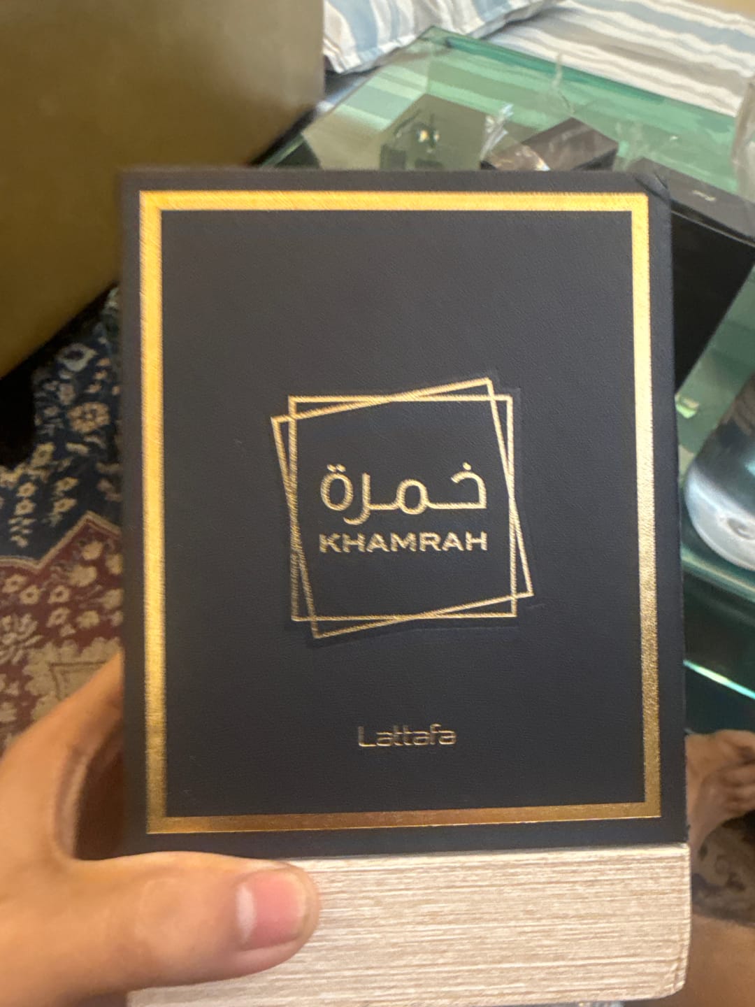 Customer photo review of Lattafa Khamrah Eau De Parfum For Unisex