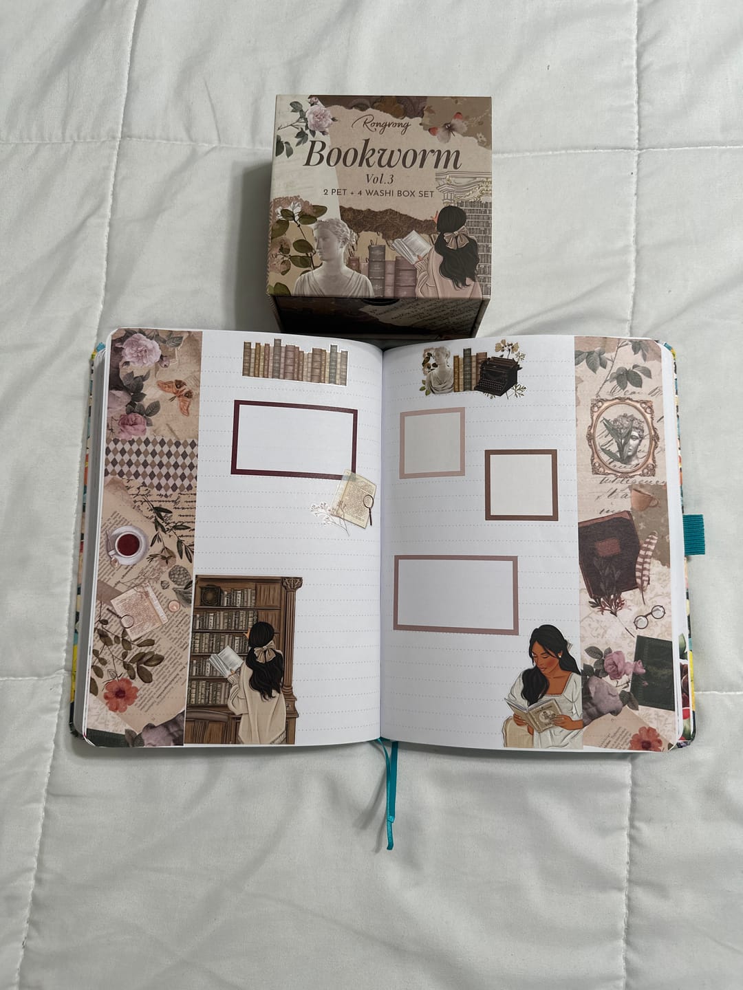 Customer photo review of Bookworm Vol.3 Pre-cut PET Tape + Washi Box Set