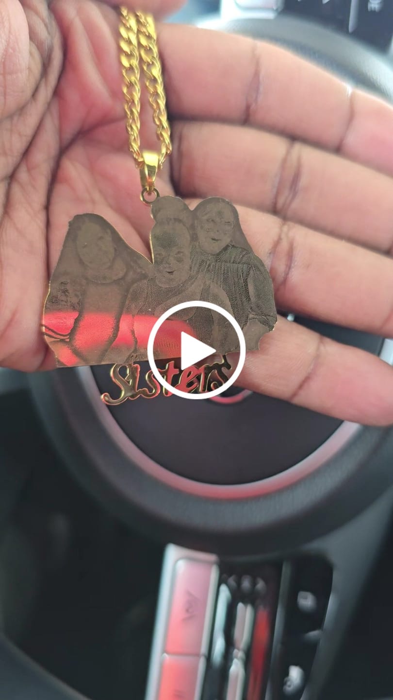 Customer video review of Custom Military Style Colorful Photo Necklace
