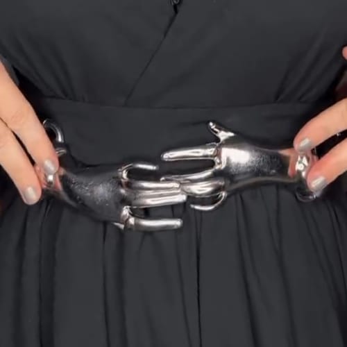 Customer photo review of Victorian Hands Belt in Antique Pewter