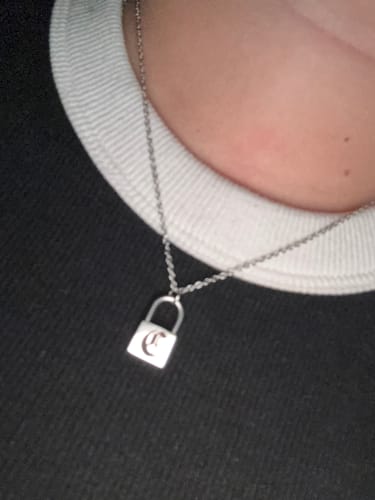 Customer photo review of Gothic Lock Necklace