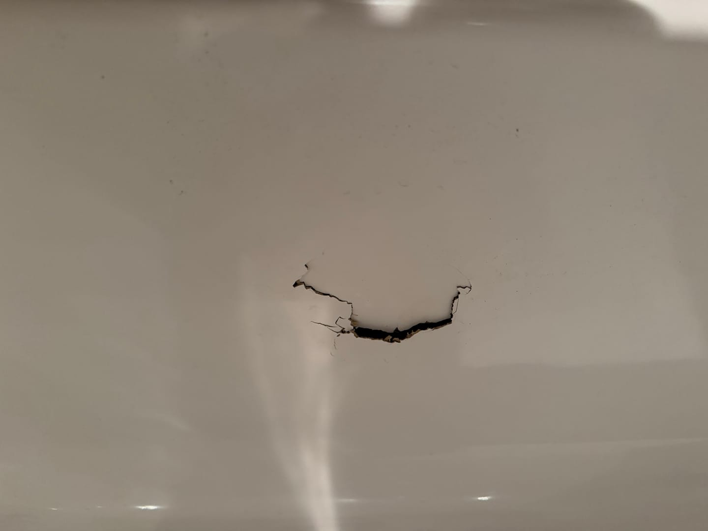 Customer photo review of Large Wall Damage - Tub and Shower Repair Kit