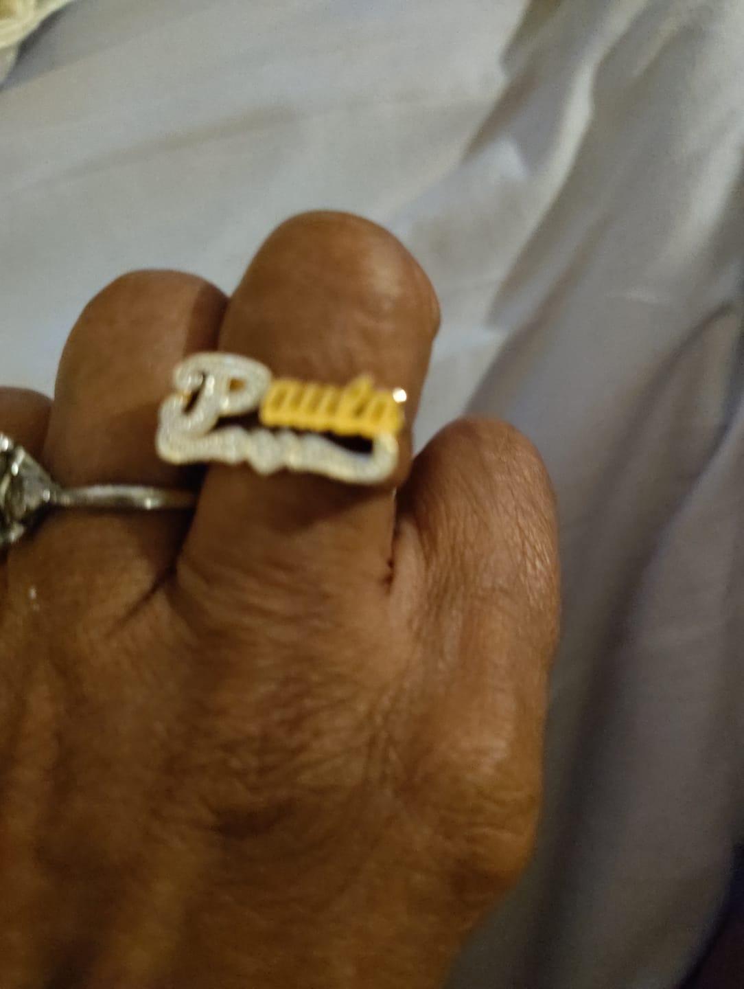 Customer photo review of Personalized Name Ring - Custom Name Ring
