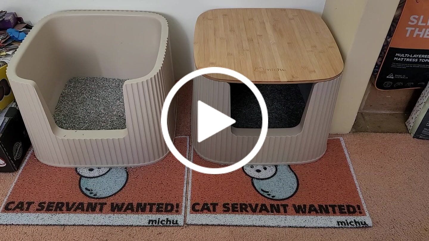 Customer video review of Michu XXL BoBa Deluxe Cat Litter Box - Spacious Design