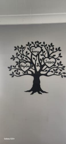 Customer photo review of Personalised Family Tree Wall Art