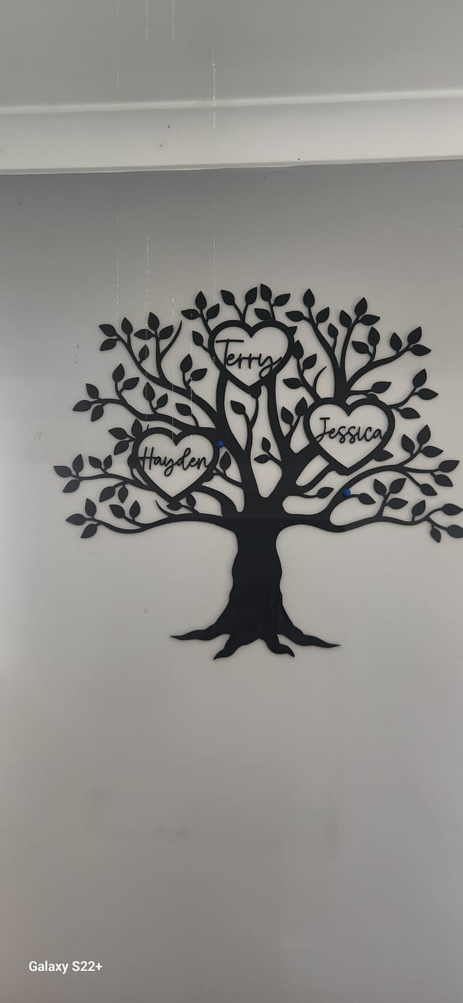 Customer photo review of Personalised Family Tree Wall Art