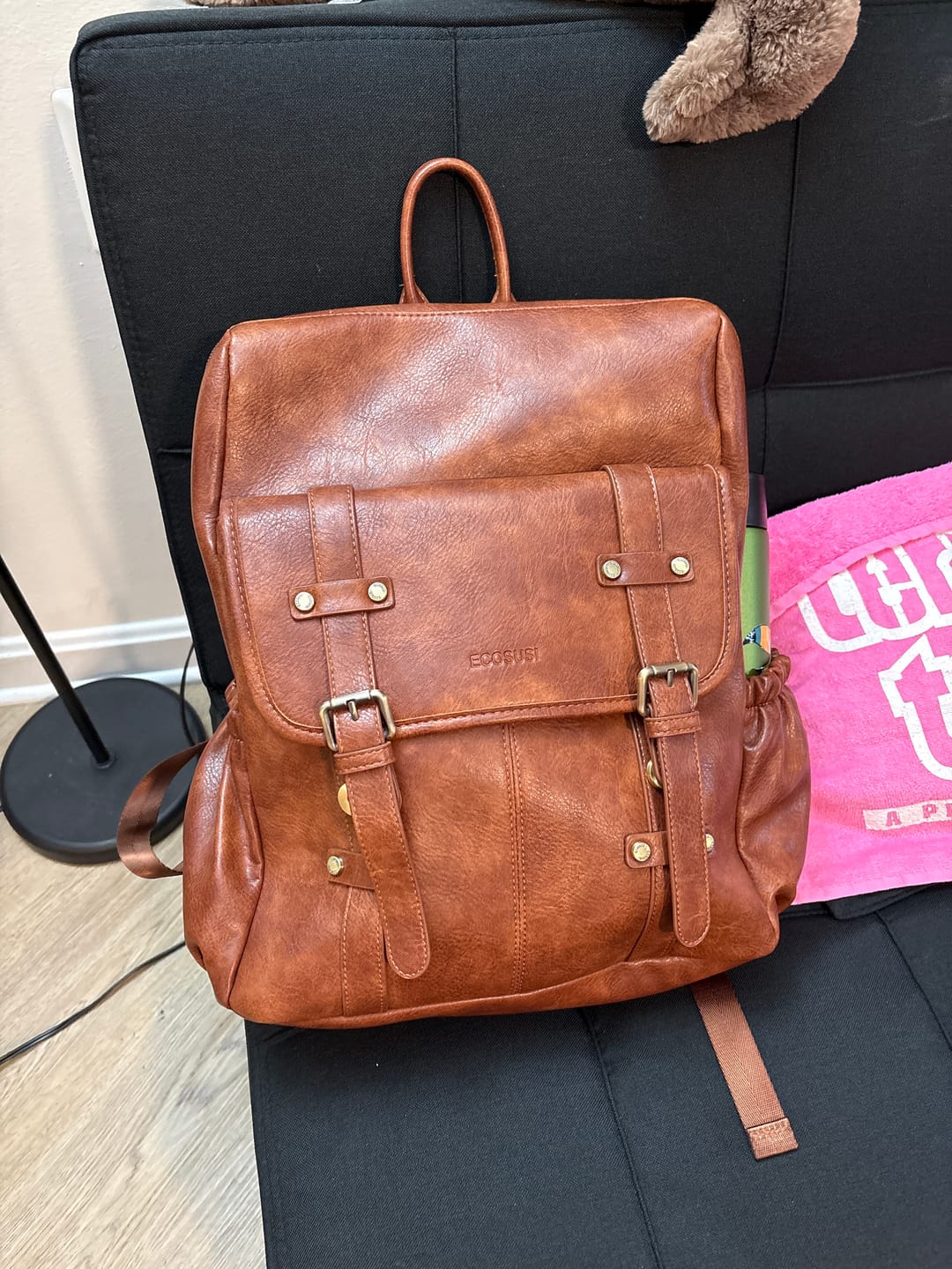 Customer photo review of Scarlett Flip Zipper Vegan 15.6-Inch Backpack