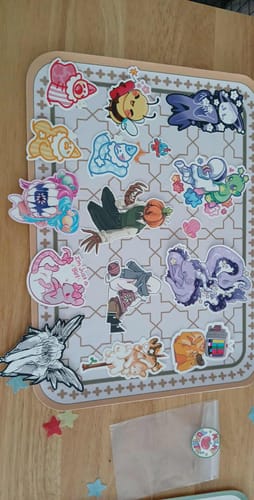 Customer photo review of Ghost Date Astronaut and Alien Stickers!