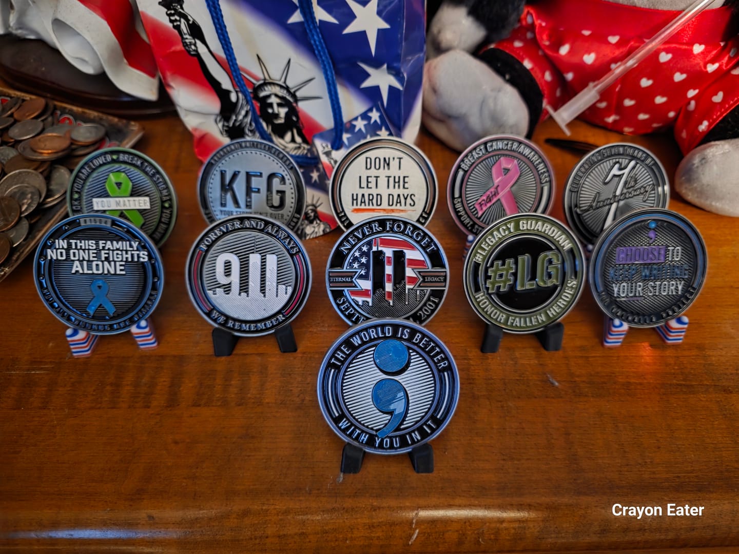 Customer photo review of Keep Writing Your Story - Challenge Coin