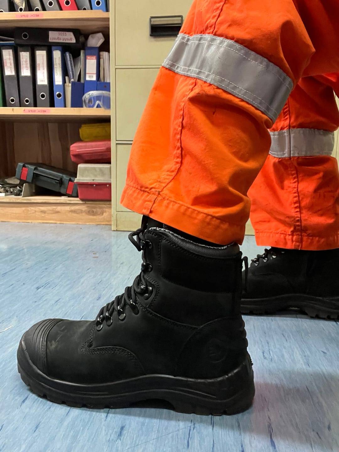 Customer photo review of Brawn Safety Work Boots Black