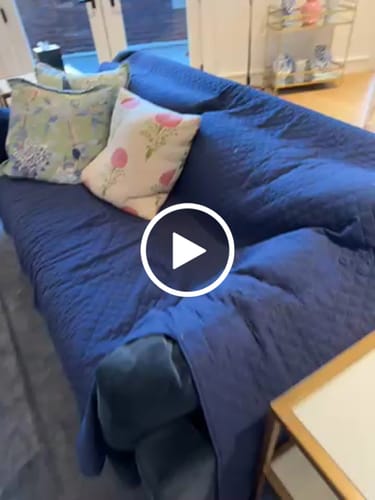 Customer video review of Classic Machine-Washable, Dryer-Safe Furniture Protector Couch Cover With Side Pockets & Back Straps (+2-In-1 Reversible Colors!)